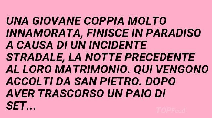 Matrimonio In Paradiso Barzelletta