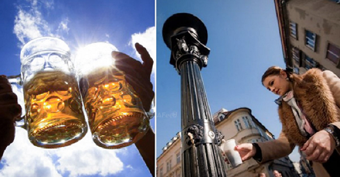 La Slovenia Inaugura La Prima Fontana Pubblica Di Birra Per Strada