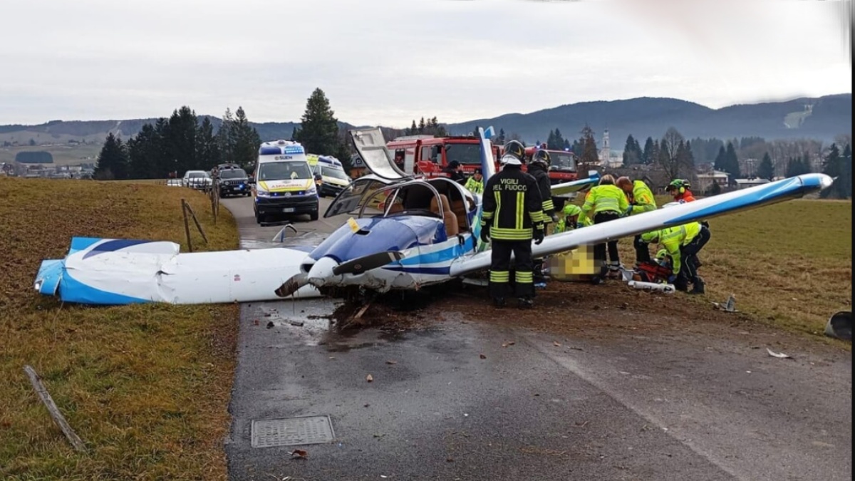 Atterraggio di emergenza in strada