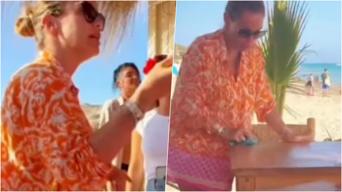Sonia Bruganelli lavora come cameriera