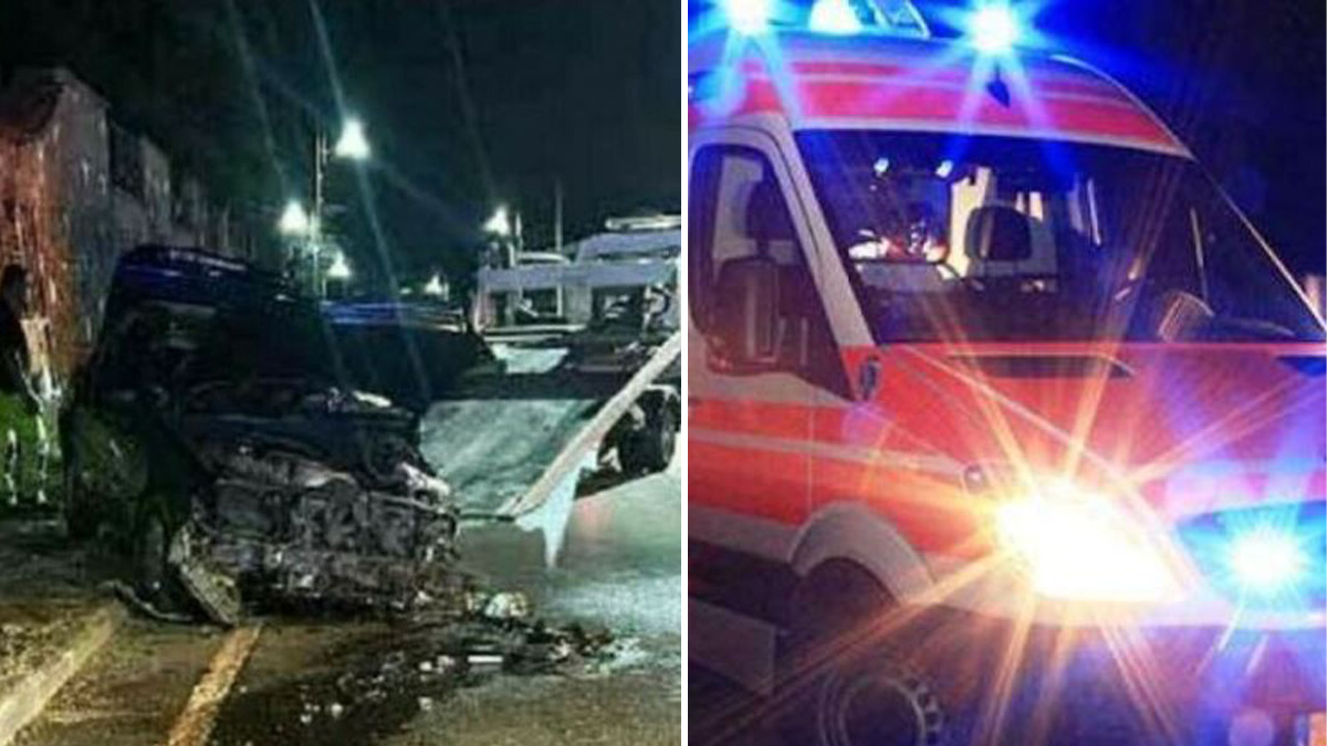 Tivoli, schianto con Porsche rubata contro un cancello: un morto e due feriti