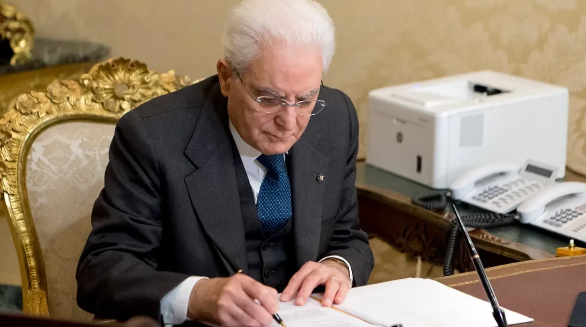 Il presidente Mattarella durante un intervento istituzionale