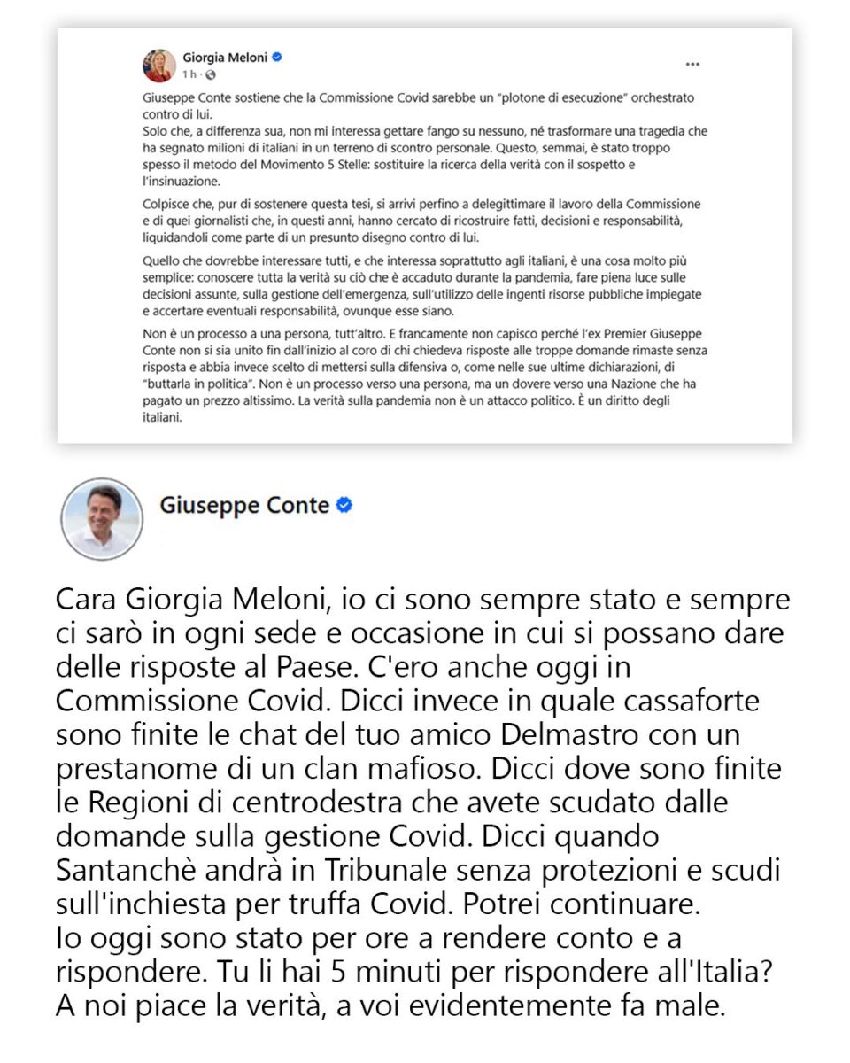 Audizione di Conte in commissione Covid