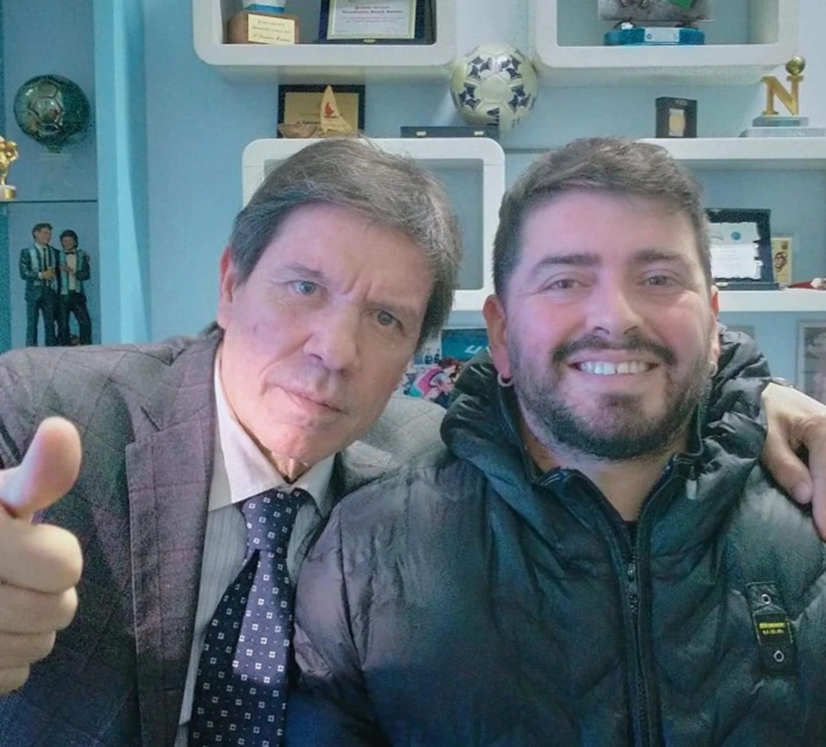 Pietro Puzone con Maradona