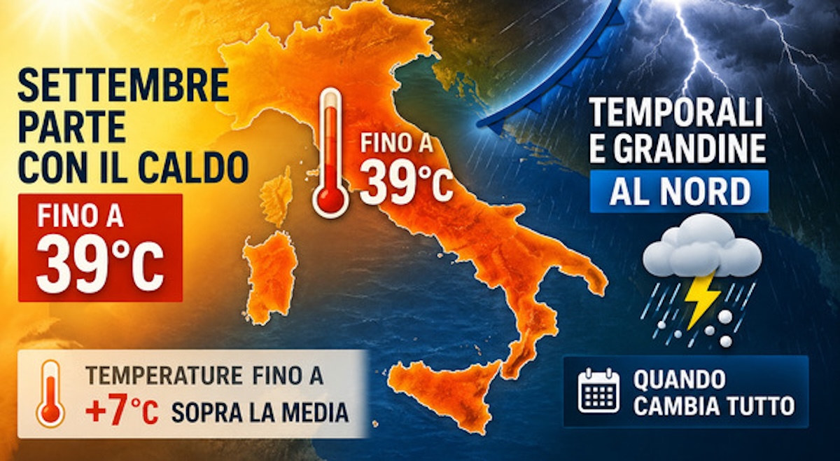 Temperature elevate a settembre