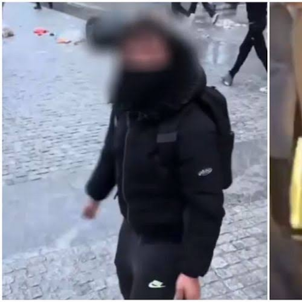 Ragazzo con passamontagna a Milano