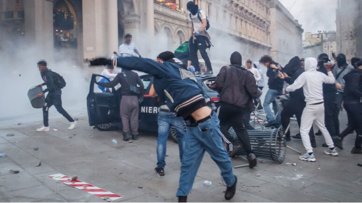 Scontri a Milano durante le manifestazioni